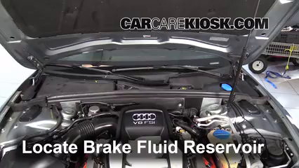 2008 Audi S5 4.2L V8 Brake Fluid Add Fluid